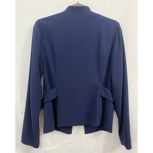 Laundry By Shelli Segal for Le Tote Navy Blazer Jacket Side Buckle Womens Size M - Picture 2 of 9